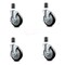Service Caster Regency Work Table Locking Caster Replacement Set REG-SCC-EX20S514-PPUB-BLK-TLB-112-4 - alternate 1